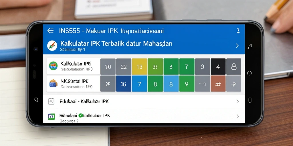 Antarmuka pengguna aplikasi Kalkulator IPK yang sederhana dan fungsional.