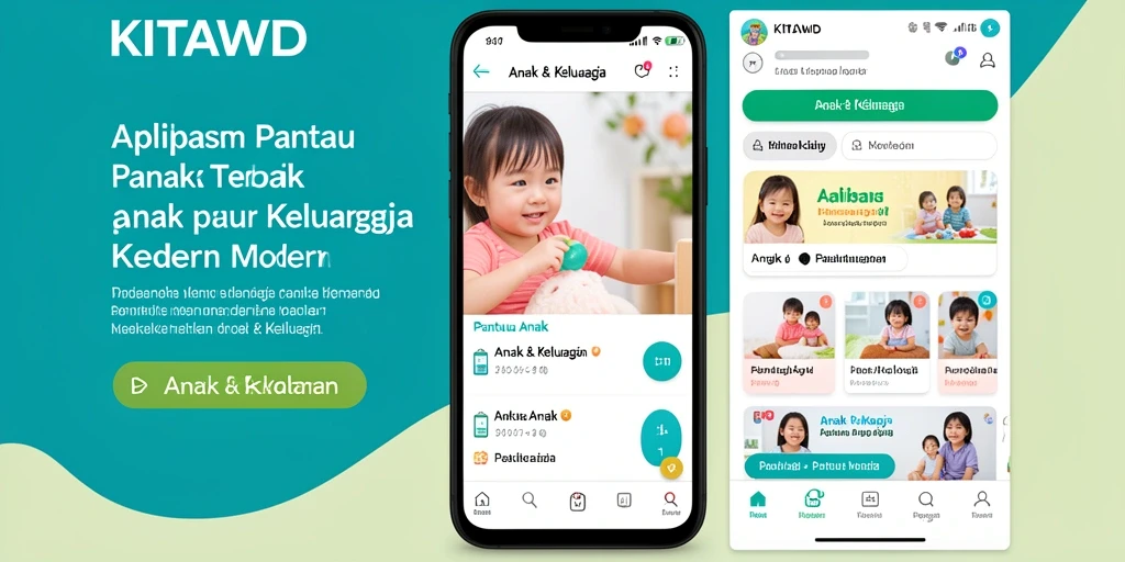 Tampilan utama KITAWD dengan fitur pantauan aktivitas anak.