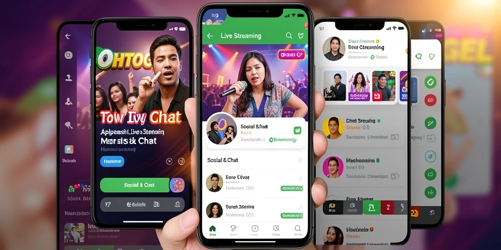 Tampilan antarmuka pengguna OHTOGEL dalam sesi Live Streaming.