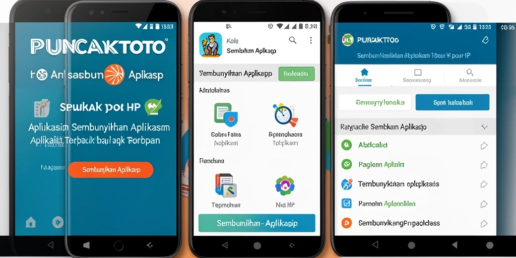Tampilan antarmuka PUNCAKTOTO yang intuitif untuk menyembunyikan aplikasi.