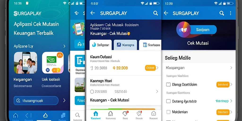 Tampilan antarmuka SURGAPLAY menampilkan fungsi Cek Mutasi yang mudah digunakan.