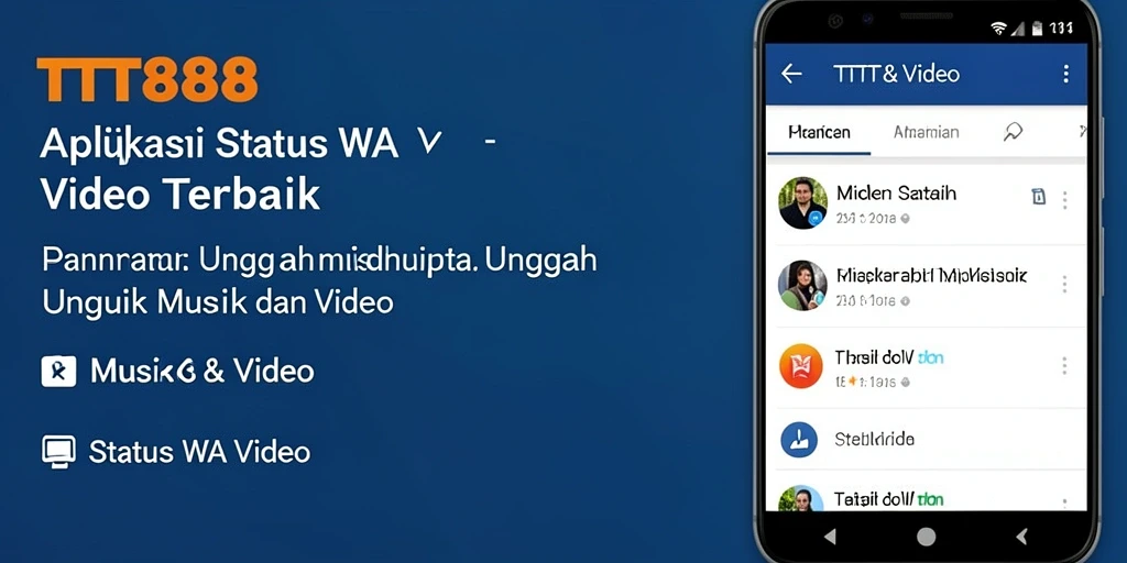 Antarmuka TTT888 yang modern dan fungsional untuk Status WA Video.